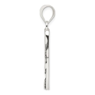 Sterling Silver Antiqued Footprint Pendant – view 3