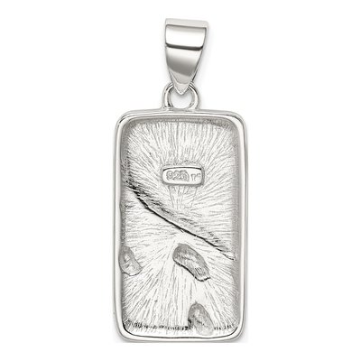 Sterling Silver Antiqued Footprint Pendant – view 5