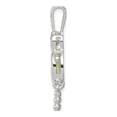 Sterling Silver August Birthstone Boy Pendant – view 3