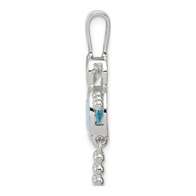 Sterling Silver December Boy Birthstone Pendant – view 3