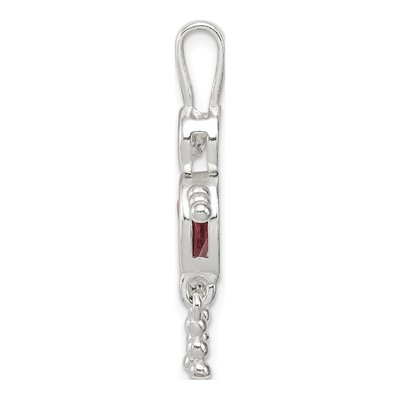Sterling Silver June Birthstone Boy Pendant – view 3