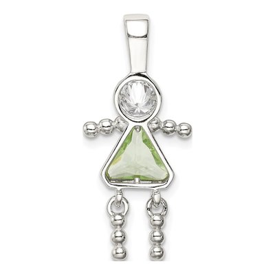 Sterling Silver August Birthstone Girl Pendant – view 5