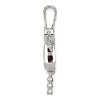 Sterling Silver February Birthstone Girl Pendant – view 3