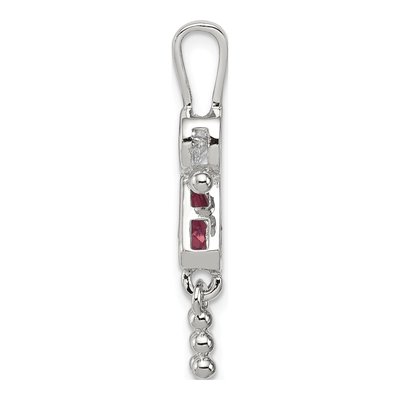 Sterling Silver June Birthstone Girl Pendant – view 3