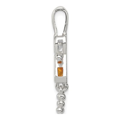 Sterling Silver November Birthstone Girl Pendant – view 3