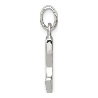 Sterling Silver CZ Letter C Pendant – view 3