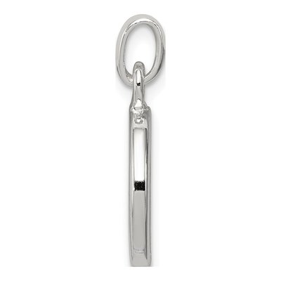 Sterling Silver CZ Letter D Pendant – view 2