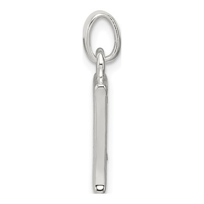 Sterling Silver CZ Letter E Pendant – view 2