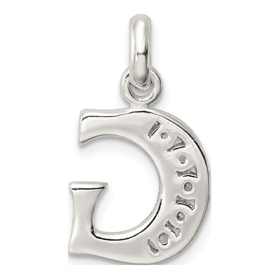 Sterling Silver CZ Letter G Pendant – view 3