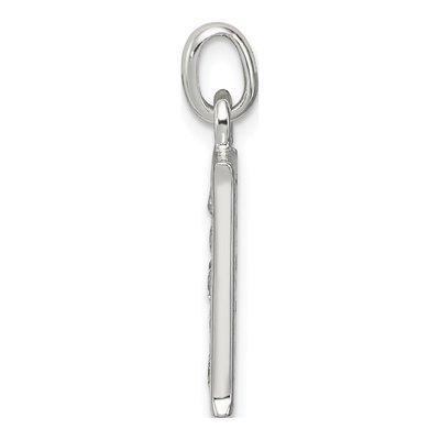 Sterling Silver CZ Letter H Pendant – view 3