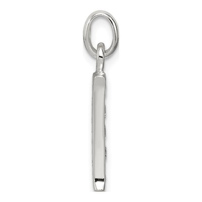 Sterling Silver CZ Letter I Initial Pendant – view 3