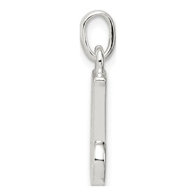 Sterling Silver CZ Letter J Pendant – view 2