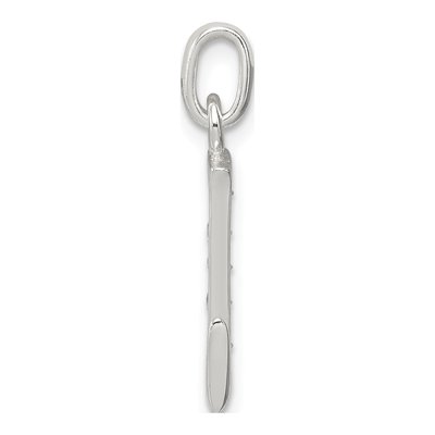 Sterling Silver CZ Letter L Pendant – view 2