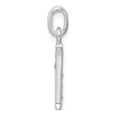 Sterling Silver CZ Letter N Pendant – view 2