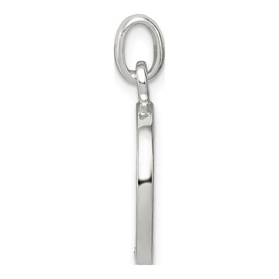Sterling Silver CZ Letter O Pendant – view 2
