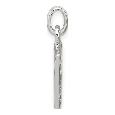Sterling Silver CZ Letter V Pendant – view 3