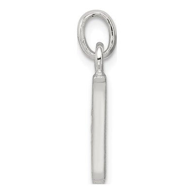 Sterling Silver CZ Letter W Pendant – view 2