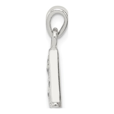 Sterling Silver CZ Letter A Pendant – view 3