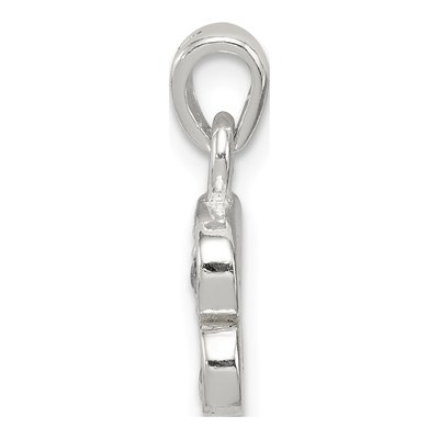 Sterling Silver CZ Letter B Pendant – view 2