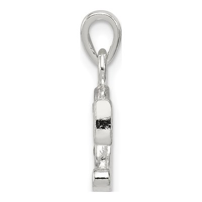 Sterling Silver CZ Letter C Pendant – view 3