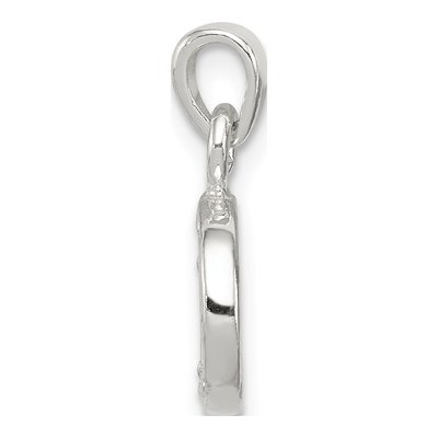 Sterling Silver CZ Letter D Pendant – view 2
