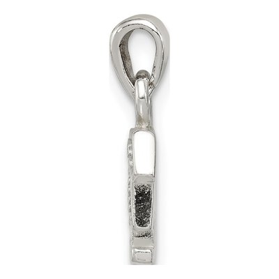 Sterling Silver CZ Letter F Pendant – view 3