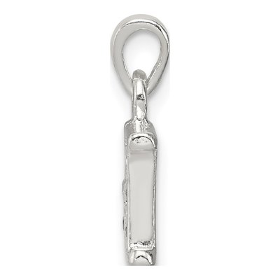 Sterling Silver CZ Letter H Pendant – view 2