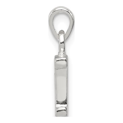 Sterling Silver CZ Letter I Initial Pendant – view 3