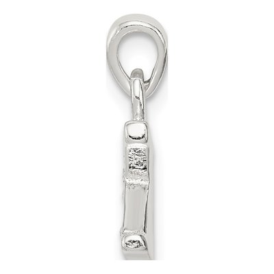 Sterling Silver CZ Letter K Pendant – view 2