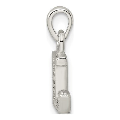 Sterling Silver CZ Letter L Pendant – view 3