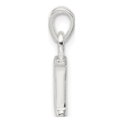 Sterling Silver CZ Letter M Pendant – view 3