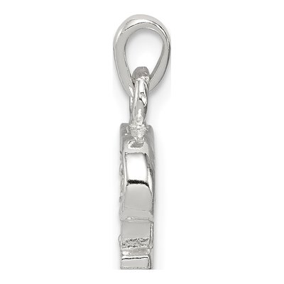 Sterling Silver CZ Letter P Pendant – view 3