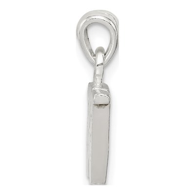 Sterling Silver CZ Letter W Pendant – view 3