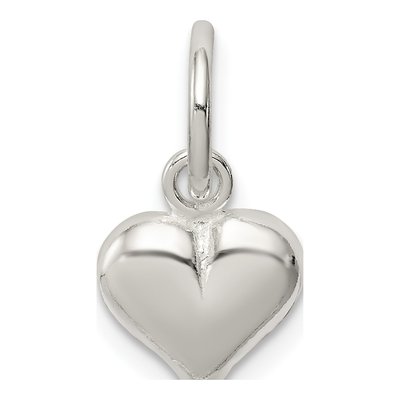 Sterling Silver Puff Heart Charm – view 4