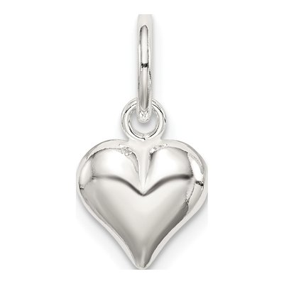 Sterling Silver Puff Heart Charm