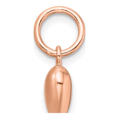 Rose Gold-Plated Sterling Silver Puffed Heart Pendant – view 3