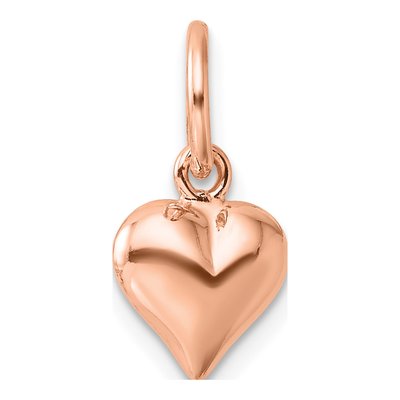 Rose Gold-Plated Sterling Silver Puffed Heart Pendant – view 4