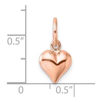 Rose Gold-Plated Sterling Silver Puffed Heart Pendant – view 5