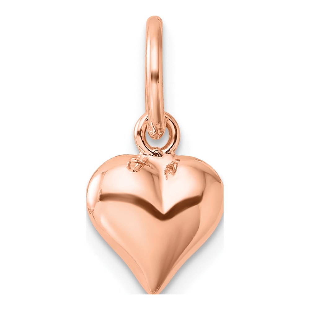 Rose Gold-Plated Sterling Silver Puffed Heart Pendant