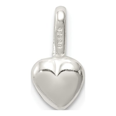 Sterling Silver Puffed Heart Pendant – view 4