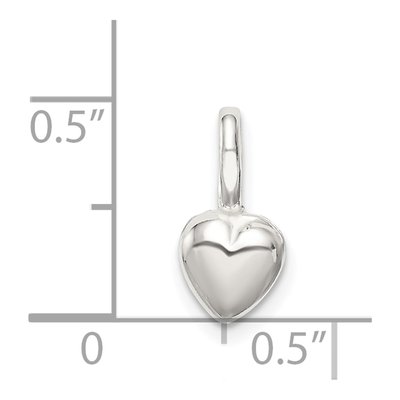 Sterling Silver Puffed Heart Pendant – view 5