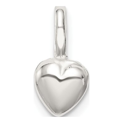 Sterling Silver Puffed Heart Pendant
