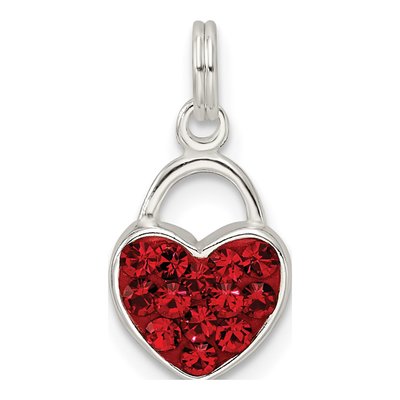 Sterling Silver Crystal Heart Pendant – view 5