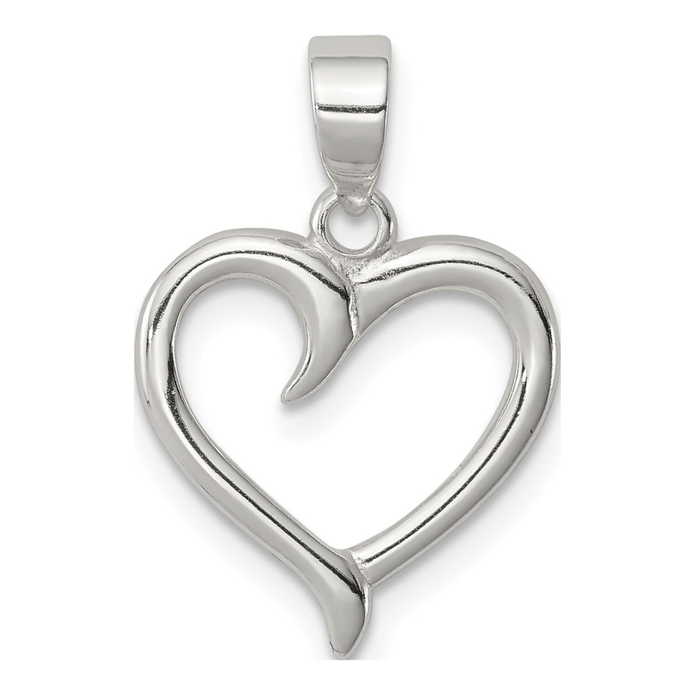 Sterling Silver Open Heart Pendant