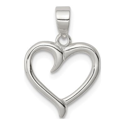 Sterling Silver Open Heart Pendant