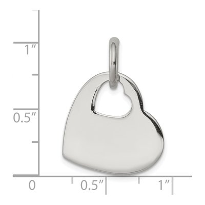 Sterling Silver Heart Cut-Out Pendant – view 4