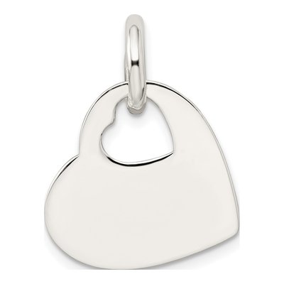 Sterling Silver Heart Cut-Out Pendant – view 5