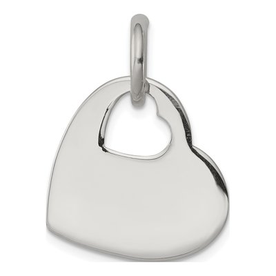 Sterling Silver Heart Cut-Out Pendant