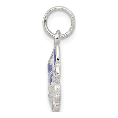 Sterling Silver Mom Butterfly Enamel Charm – view 3
