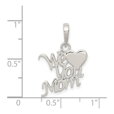 Sterling Silver 'we Love You Mom' Pendant – view 4